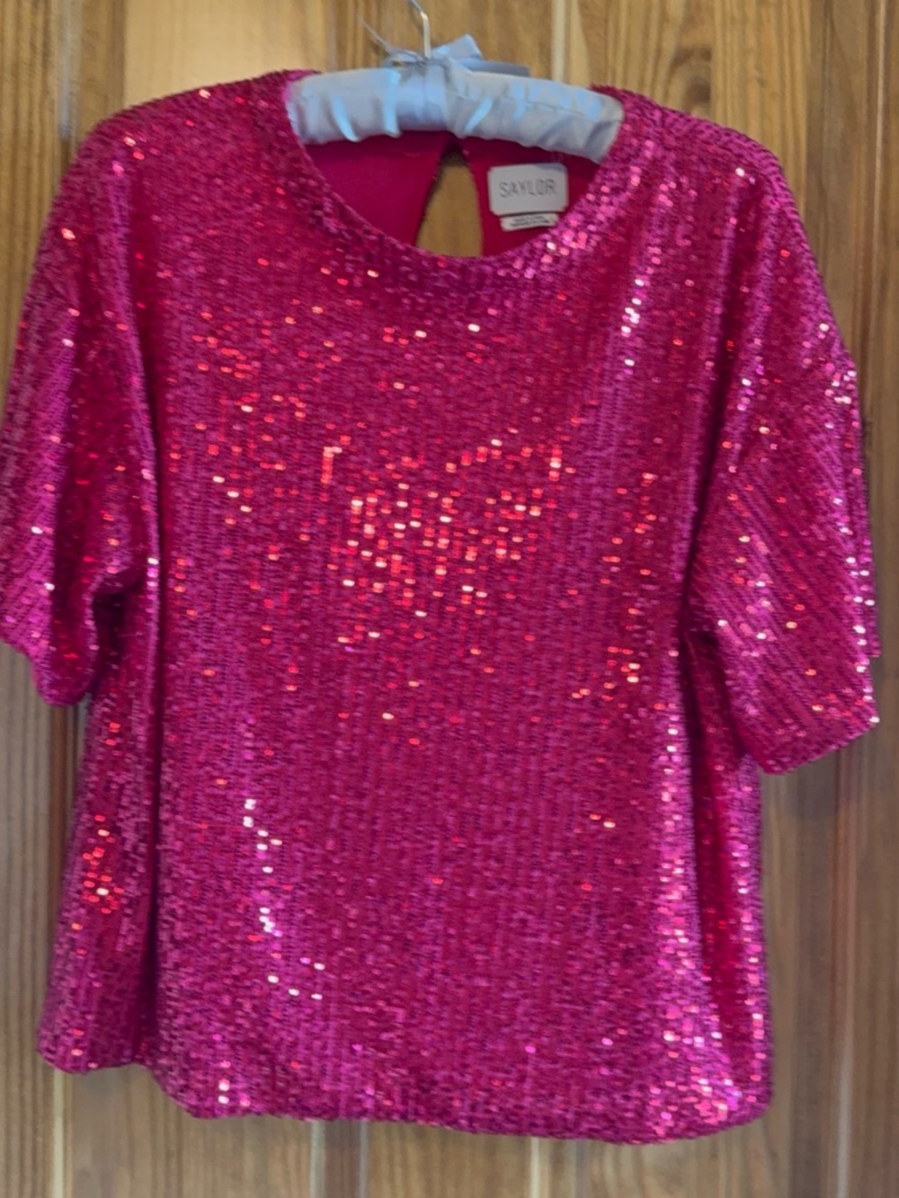 SAYLOR Sequin Tank Top in Hot Pink